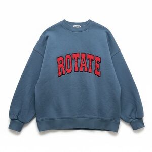 Rotate Birger Christensen Sunday Heavy Sweat Crewneck Blue Size X-Small